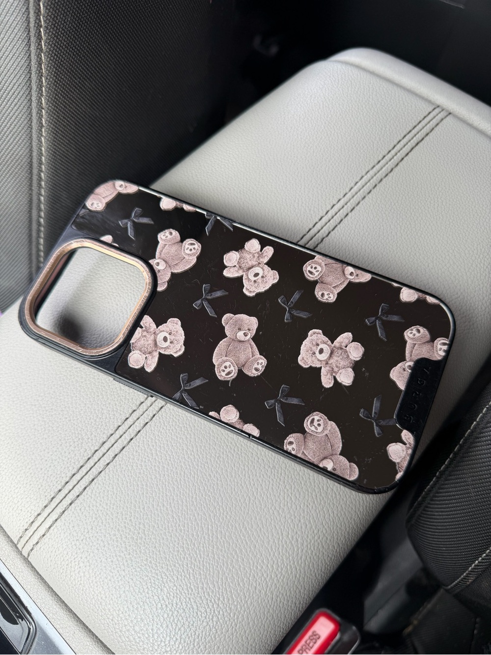 BURGA BFF Elite Mirror phone case for IPhone 15 Pro Max Teddy Bear pattern